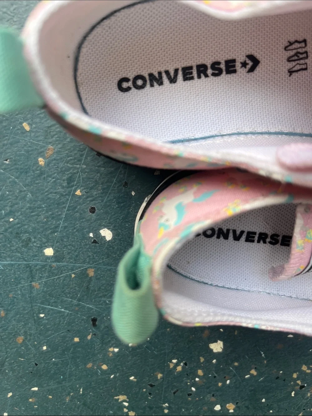 Converse Kids Pink Unicorn Print Canvas Sneakers